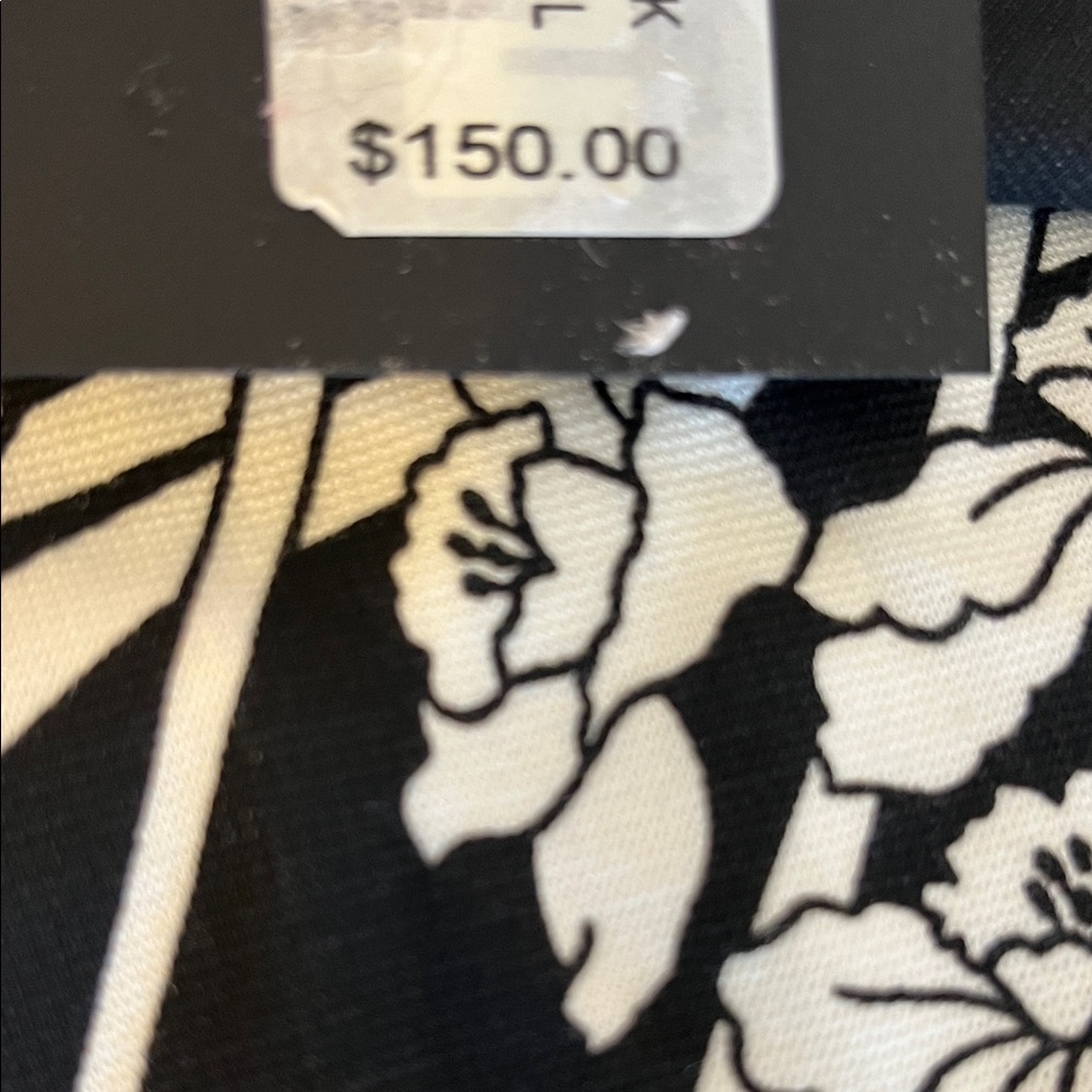 bryn Walker Black and White Floral Wide Leg Pants - Picture 5 of 12